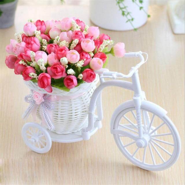 Decorative Flower Basket for Bicycles