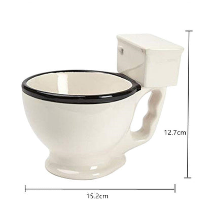 Ceramic Coffee Mugs with Hand Grip for Toilet Design