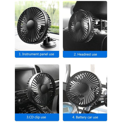 Car Fan with Adjustable Wind Cooling Feature