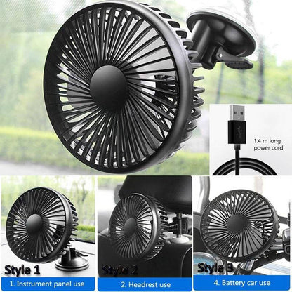 Car Fan with Adjustable Wind Cooling Feature