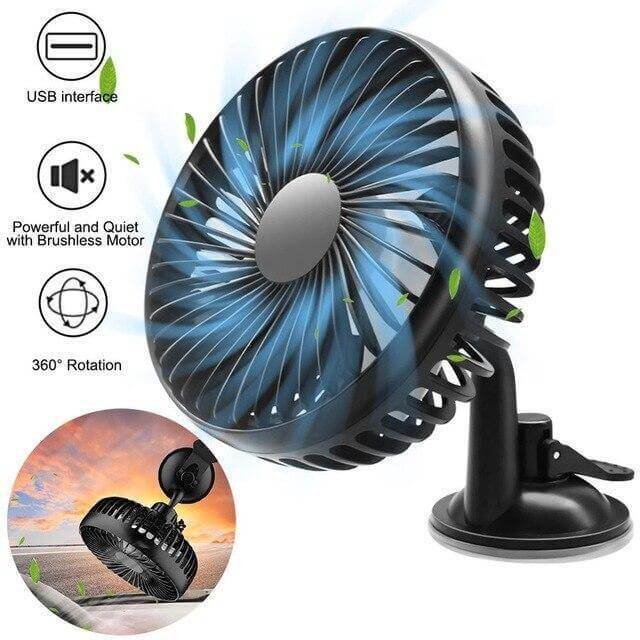 Car Fan with Adjustable Wind Cooling Feature