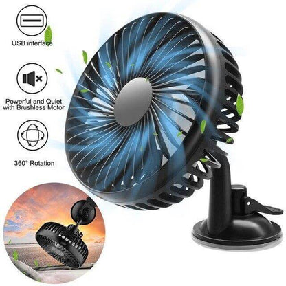 Car Fan with Adjustable Wind Cooling Feature