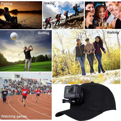 Hat with Adjustable Mount for Action Camera