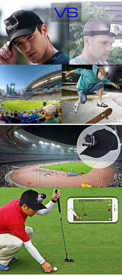 Hat with Adjustable Mount for Action Camera