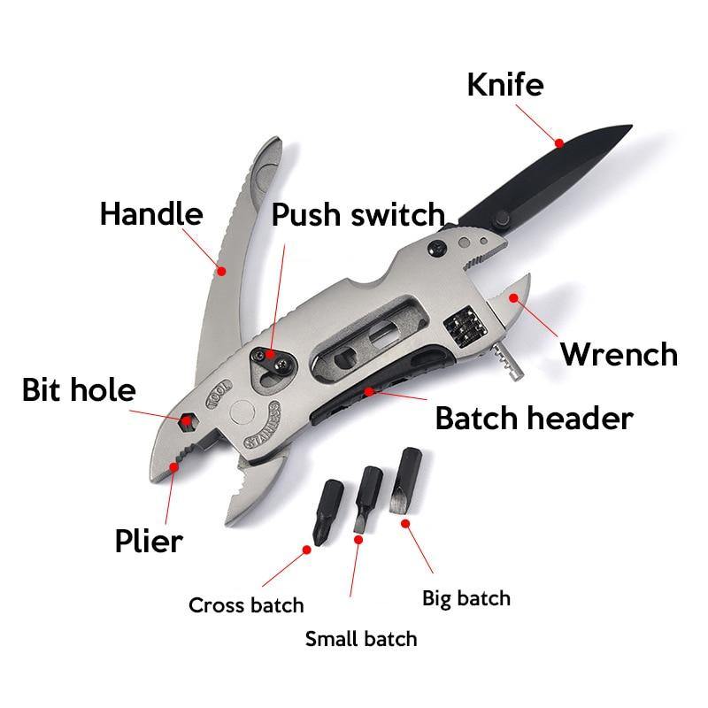 Multifunctional Pocket Screwdriver Set with Keychain – 9 Tools