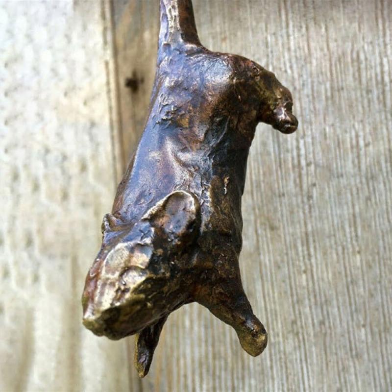 Metal Door Knocker – Creative Design Featuring Cat and Mouse