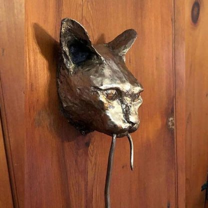Metal Door Knocker – Creative Design Featuring Cat and Mouse