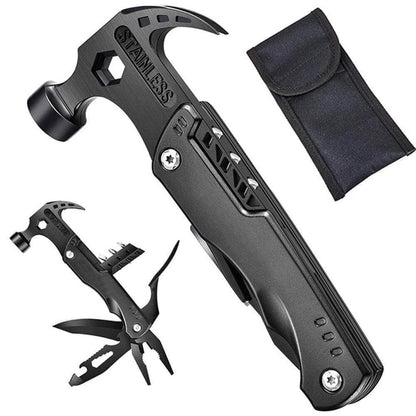 14-in-1 Outdoor Tool in Stainless Steel – Portable Multi-Function