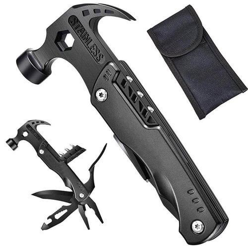 14-in-1 Outdoor Tool in Stainless Steel – Portable Multi-Function