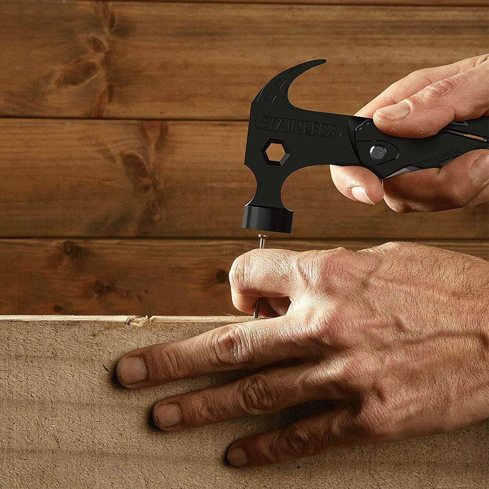 14-in-1 Outdoor Tool in Stainless Steel – Portable Multi-Function