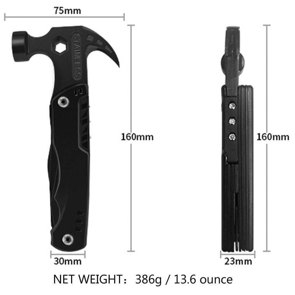 14-in-1 Outdoor Tool in Stainless Steel – Portable Multi-Function