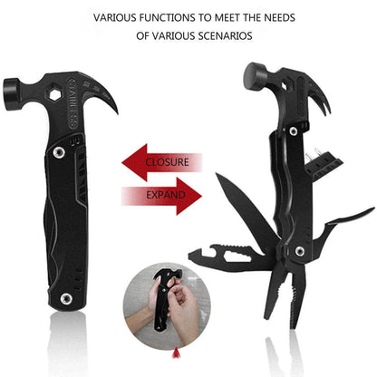 14-in-1 Outdoor Tool in Stainless Steel – Portable Multi-Function