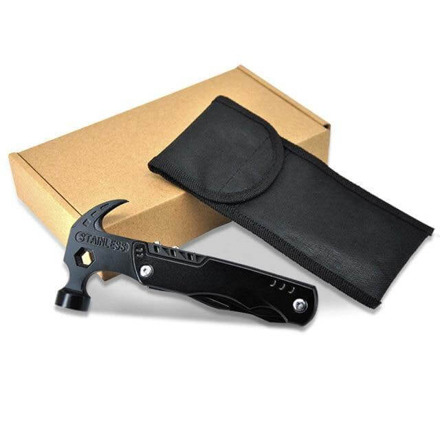14-in-1 Outdoor Tool in Stainless Steel – Portable Multi-Function