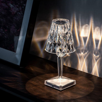 LED Table Lamp with Sparkling Crystal Touch – Elegant Design