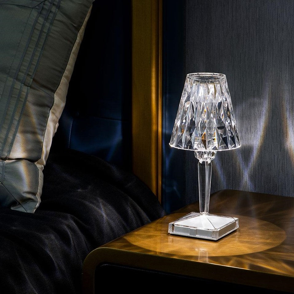 LED Table Lamp with Sparkling Crystal Touch – Elegant Design