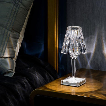 LED Table Lamp with Sparkling Crystal Touch – Elegant Design