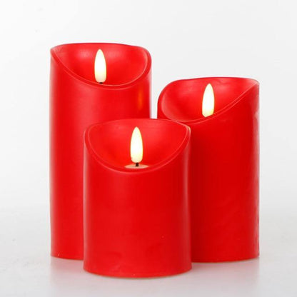 Set of 3 Remote-Controlled LED Candles for Safe Ambience