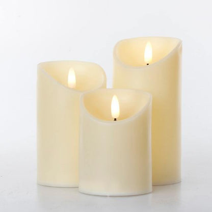Set of 3 Remote-Controlled LED Candles for Safe Ambience