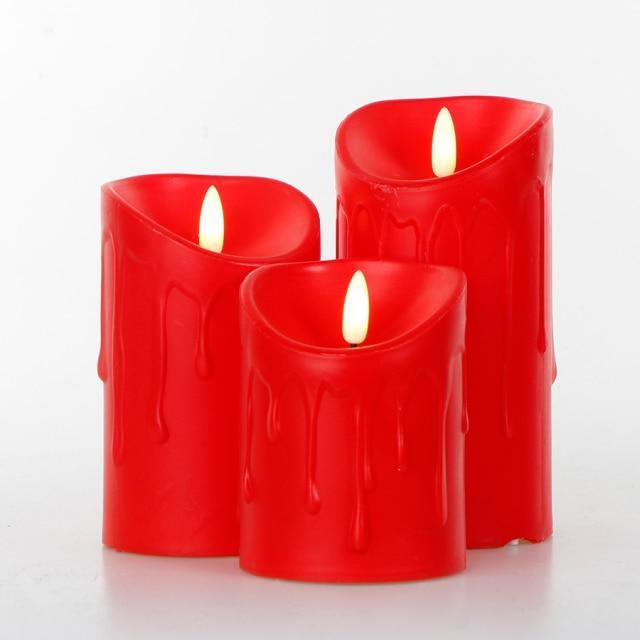 Set of 3 Remote-Controlled LED Candles for Safe Ambience