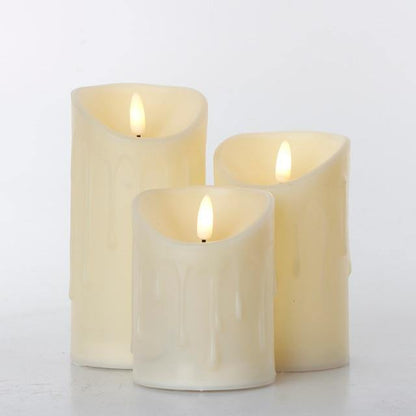 Set of 3 Remote-Controlled LED Candles for Safe Ambience