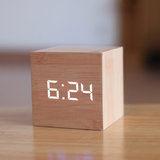 Square Digital LED Alarm Clock