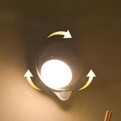 Rechargeable Body Sensing Lamp with 360-Degree Rotating Water Drop Design