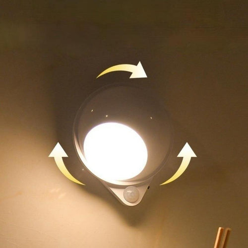 Rechargeable Body Sensing Lamp with 360-Degree Rotating Water Drop Design