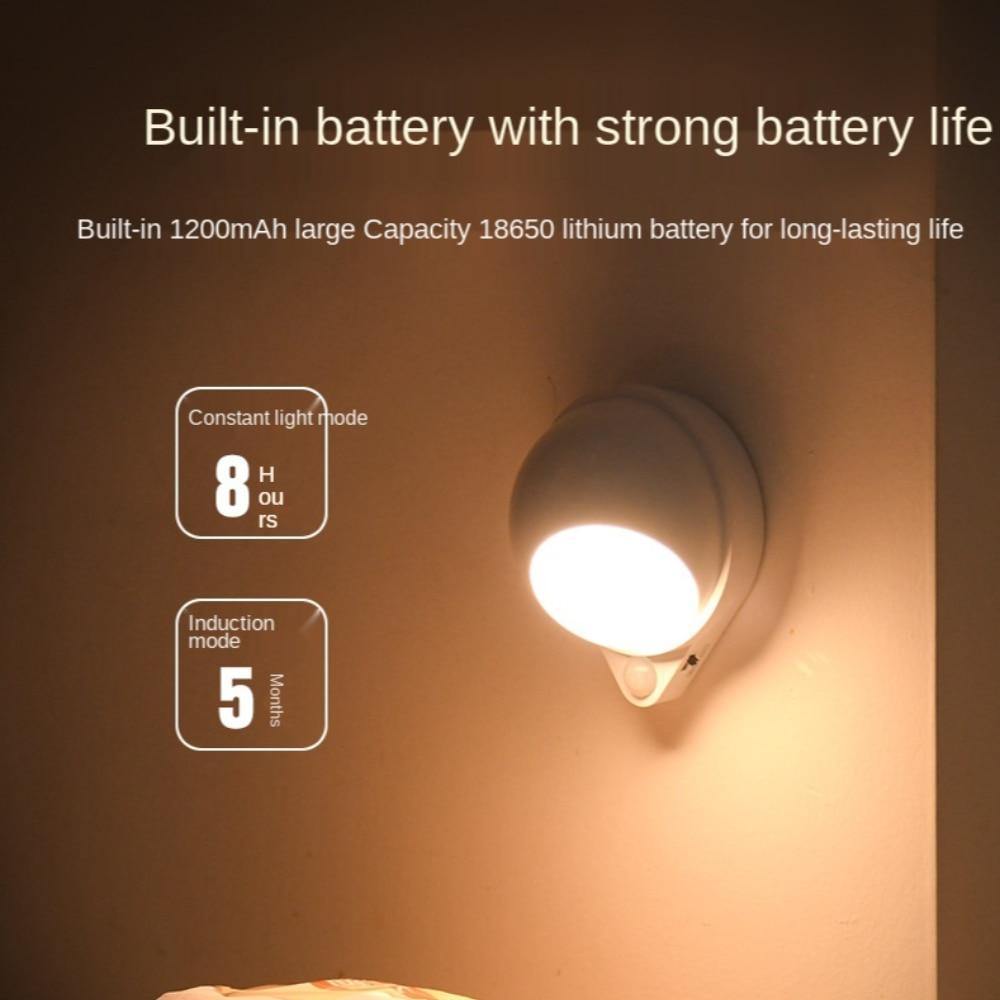 Rechargeable Body Sensing Lamp with 360-Degree Rotating Water Drop Design