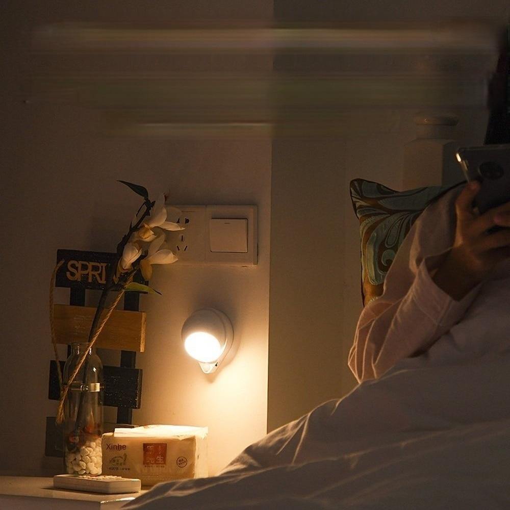 Rechargeable Body Sensing Lamp with 360-Degree Rotating Water Drop Design