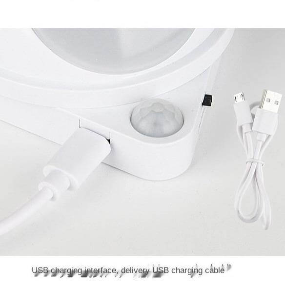 Rechargeable Body Sensing Lamp with 360-Degree Rotating Water Drop Design