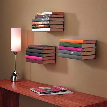 Space-Saving Hidden Shelf Bracket Set for Discreet Storage