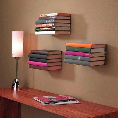 Space-Saving Hidden Shelf Bracket Set for Discreet Storage