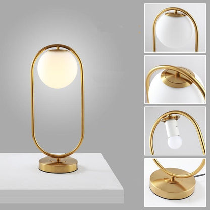 Contemporary Table Lamp with Glass Globe Shade