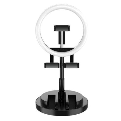 Dimmable Round LED Selfie Light with 3 Adjustable Modes - Foldable