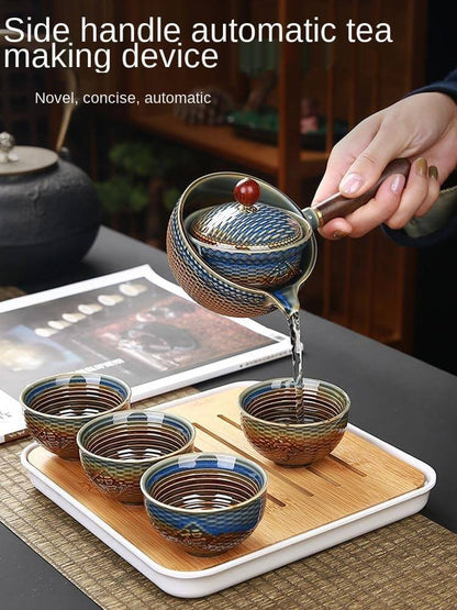 Moving Teapot Filter Set in Unique Ceramic Design