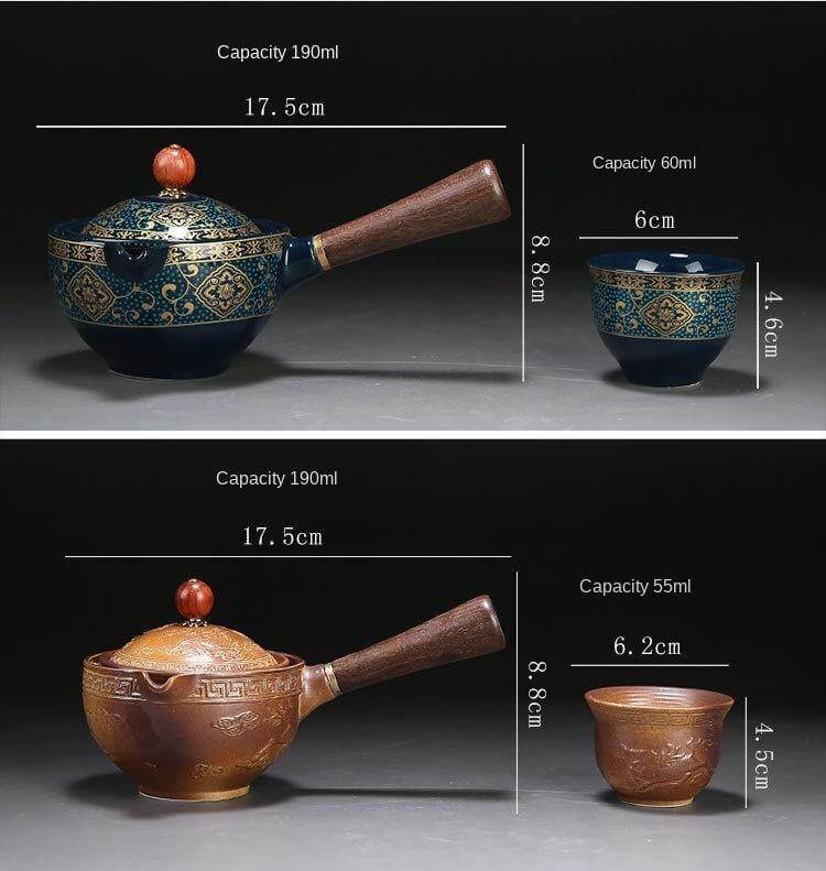 Moving Teapot Filter Set in Unique Ceramic Design
