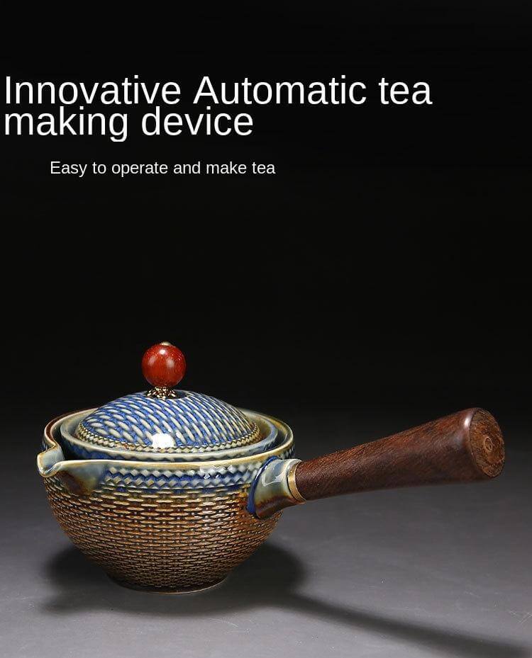Moving Teapot Filter Set in Unique Ceramic Design