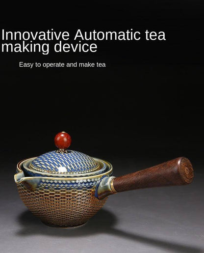 Moving Teapot Filter Set in Unique Ceramic Design