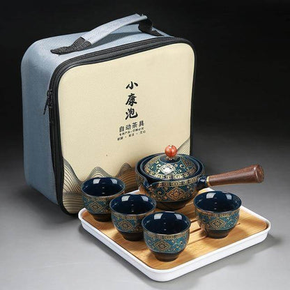 Moving Teapot Filter Set in Unique Ceramic Design