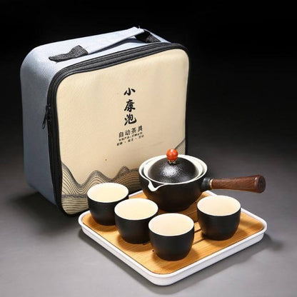 Moving Teapot Filter Set in Unique Ceramic Design