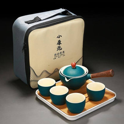 Moving Teapot Filter Set in Unique Ceramic Design