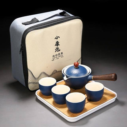 Moving Teapot Filter Set in Unique Ceramic Design