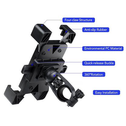 360-Degree Adjustable Bicycle Phone Mount