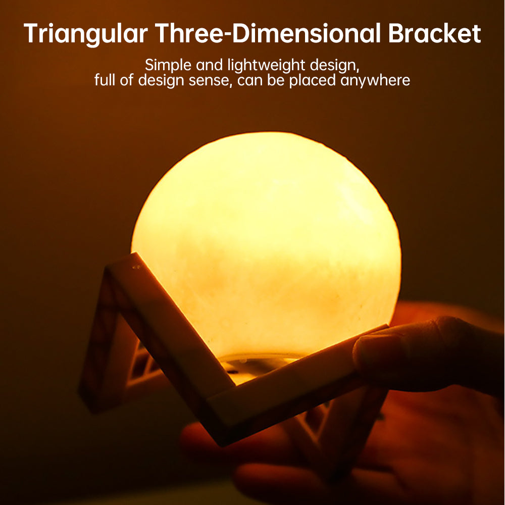 Rechargeable Moon Night Lamp with 3D Light Touch Switch