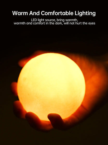 Rechargeable Moon Night Lamp with 3D Light Touch Switch