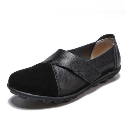 Comfort-Fit Leather Slip-On Shoes for Women