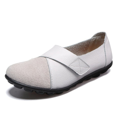 Comfort-Fit Leather Slip-On Shoes for Women