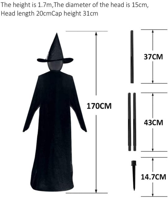 Illuminated Halloween Witch Trio - Spooky Hand-Holding Decor