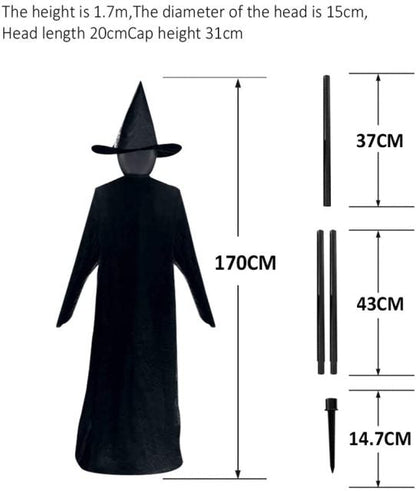Illuminated Halloween Witch Trio - Spooky Hand-Holding Decor
