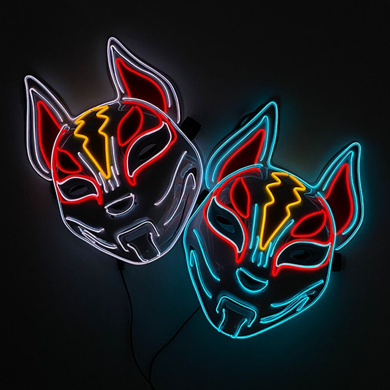 Illuminated Fox Mask - Enhanced LED Costume Accessory